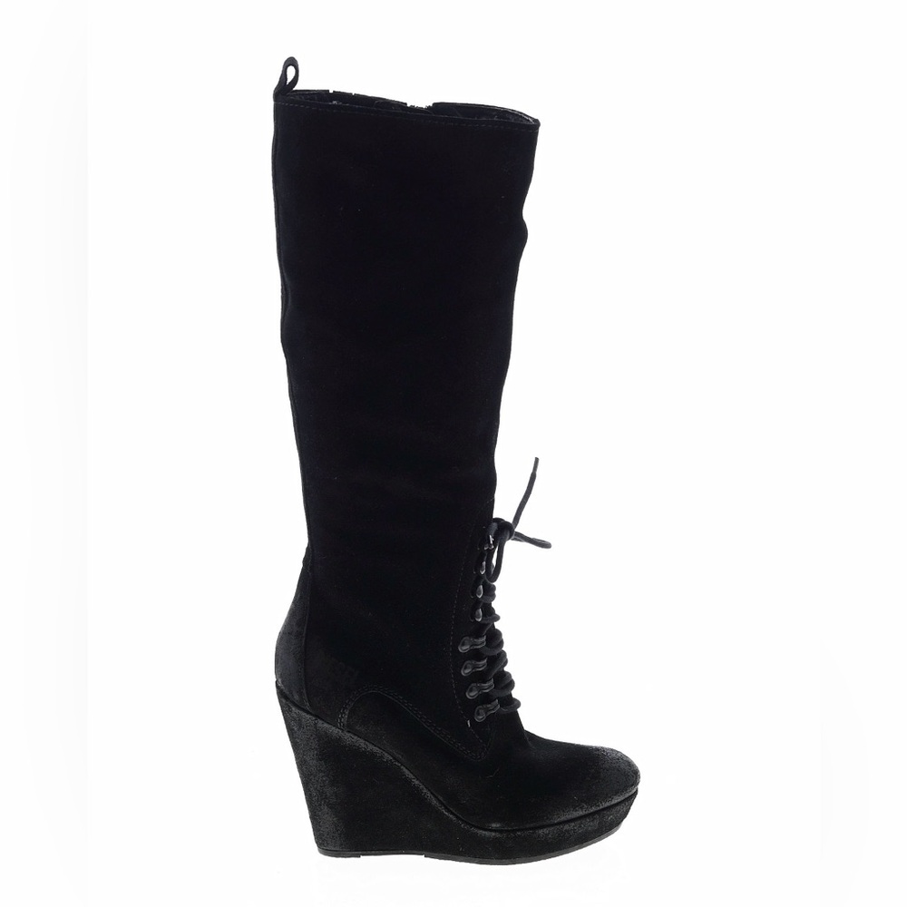DIESEL Dancing Queen Salsy Black Knee-High Wedge Boots size 7